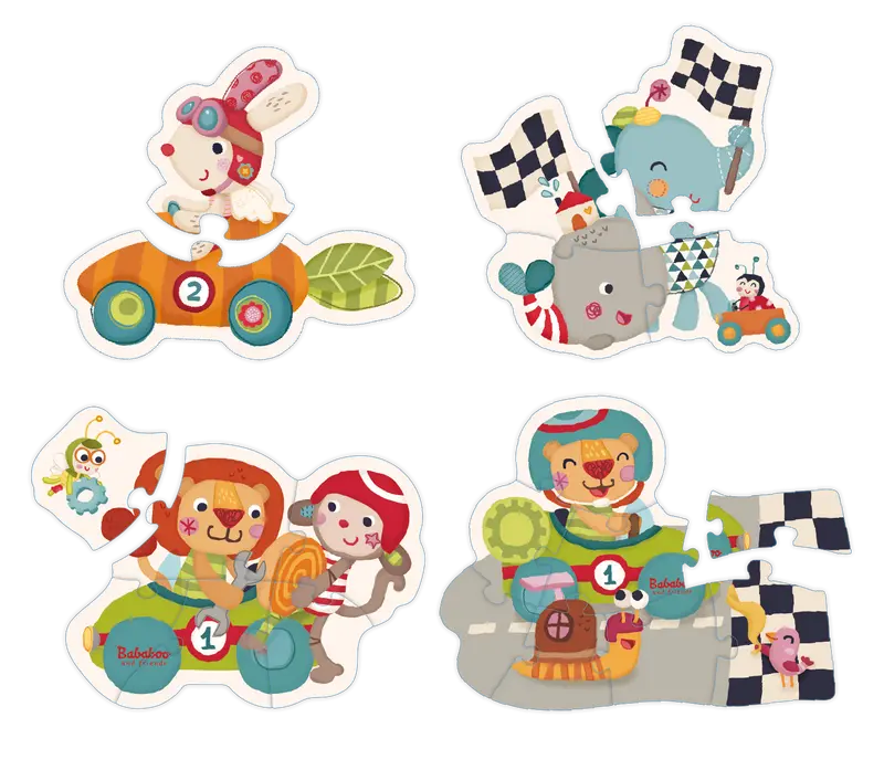 Figurenpuzzle "Bababoos Wettrennen"