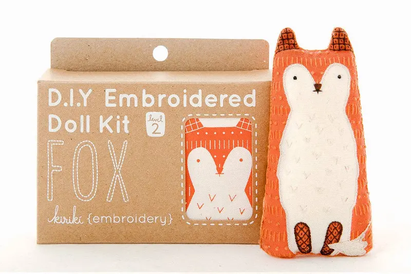Fox Embroidery Kit - Kiriki Press