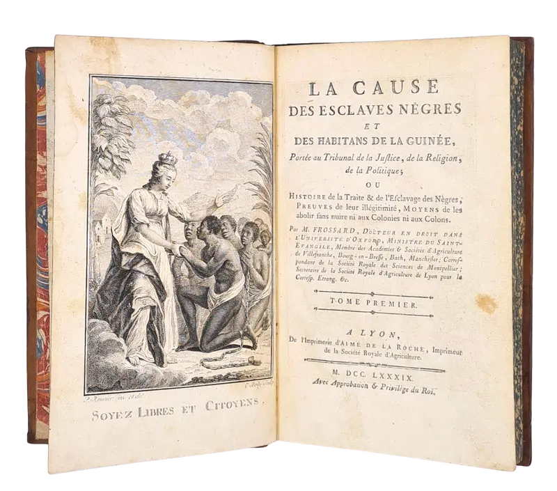 Frossard, La cause des esclaves negres et habitans de la Guinee, 1789.