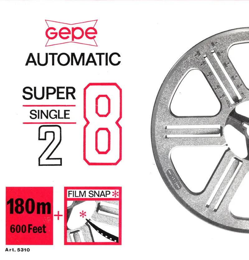 Gepe Automatic Super Single 2 X 8 mm Film Reel - 180 m (Nieuw)