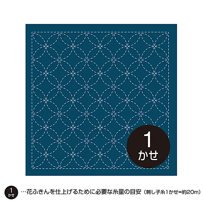 Hana-Fukin Sashiko Sampler 203 Shippou Tsunagi - Olympus