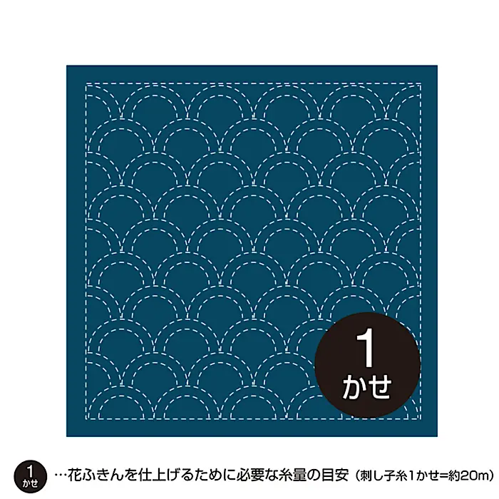 Hana-Fukin Sashiko Sampler 207 Seigaiha - Olympus