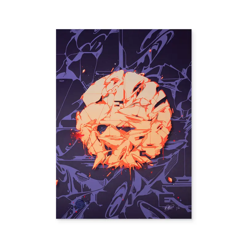 'Harvest Moon Orange' Deluxe Screenprint