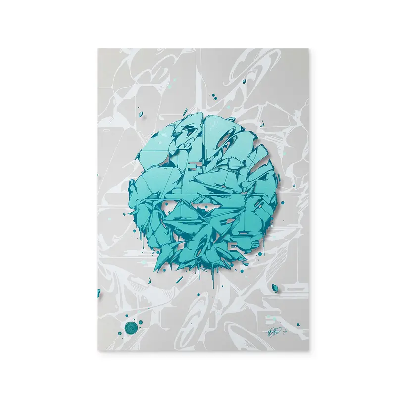 'Harvest Moon Turquoise' Deluxe Screenprint