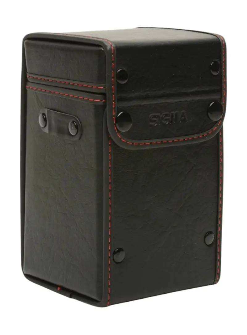 HC‑6 Hard Leren Lens Case 17 x 10 cm