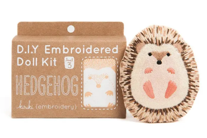 Hedgehog Embroidery Kit - Kiriki Press