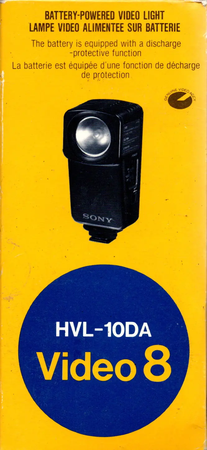 HVL‑10DA Video Flash voor Handycam Video 8 Camera's (Nieuw)