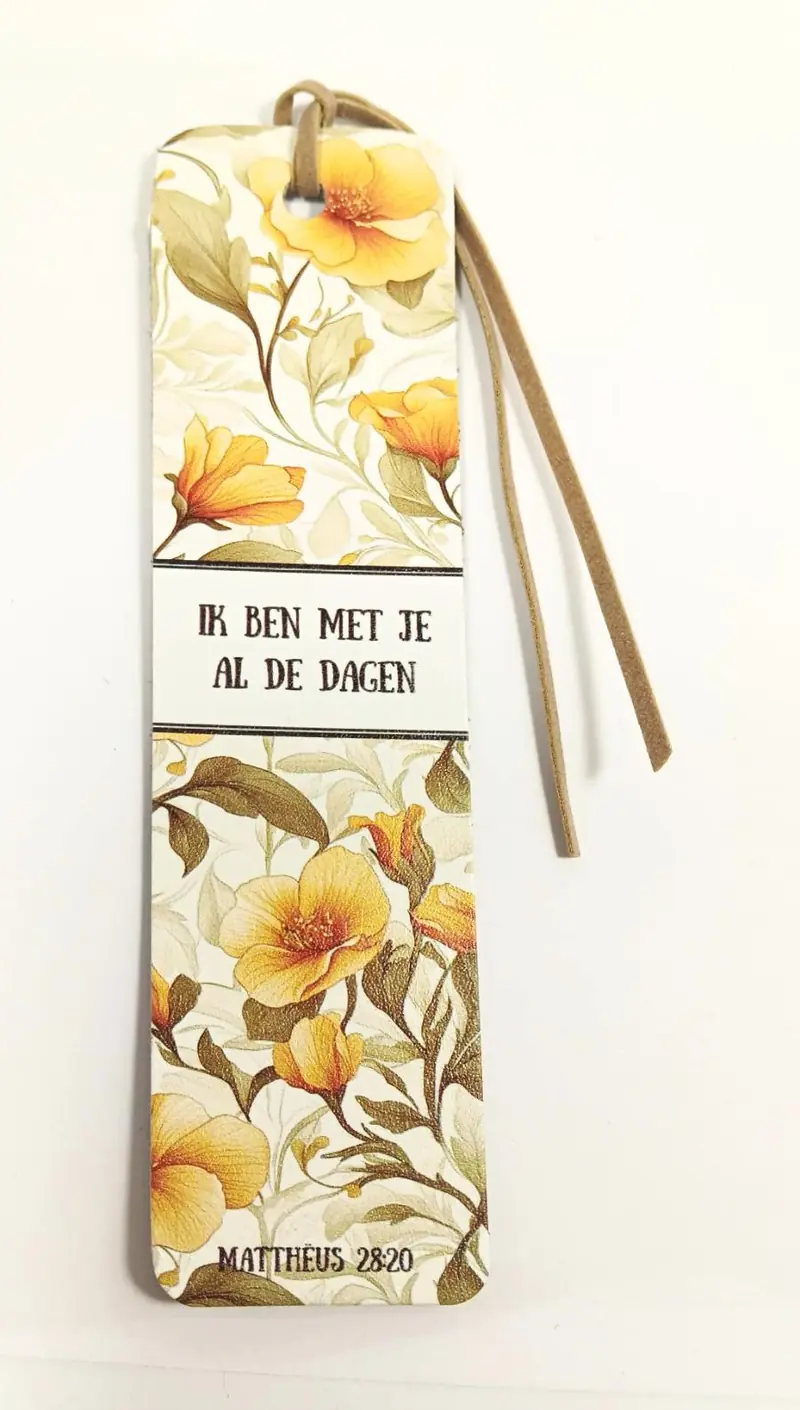 Ik ben met je al de dagen Leren Boekenlegger