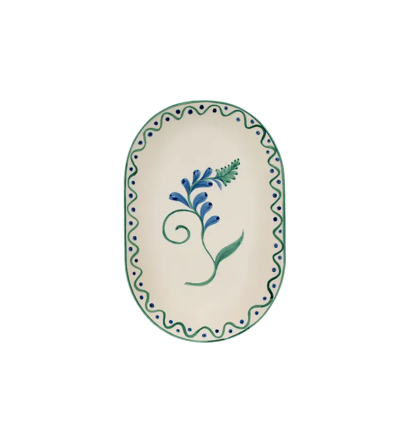 INDIGO FLORA SERVING PLATTER
