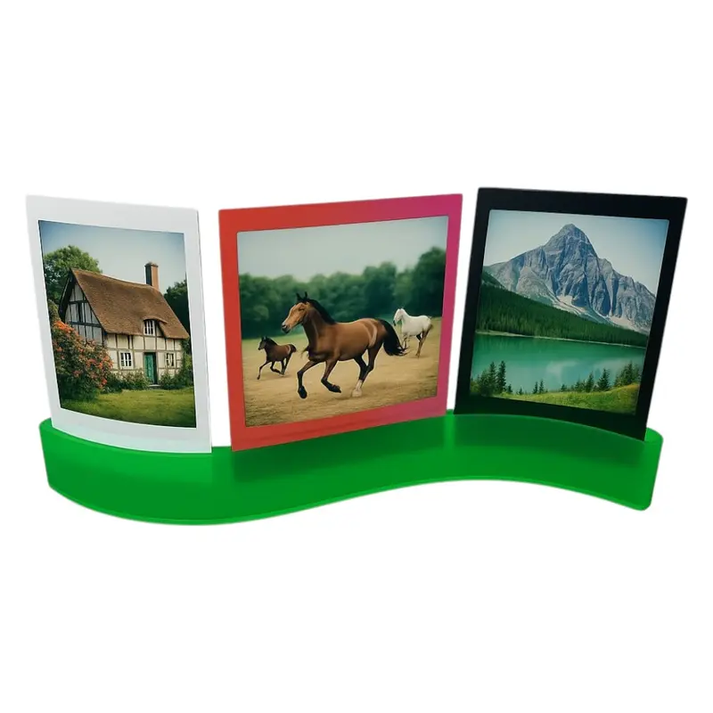 Instax Mini Acryl Foto's Fotohouder voor Bureau - Groen - Kronkel (Nieuw)