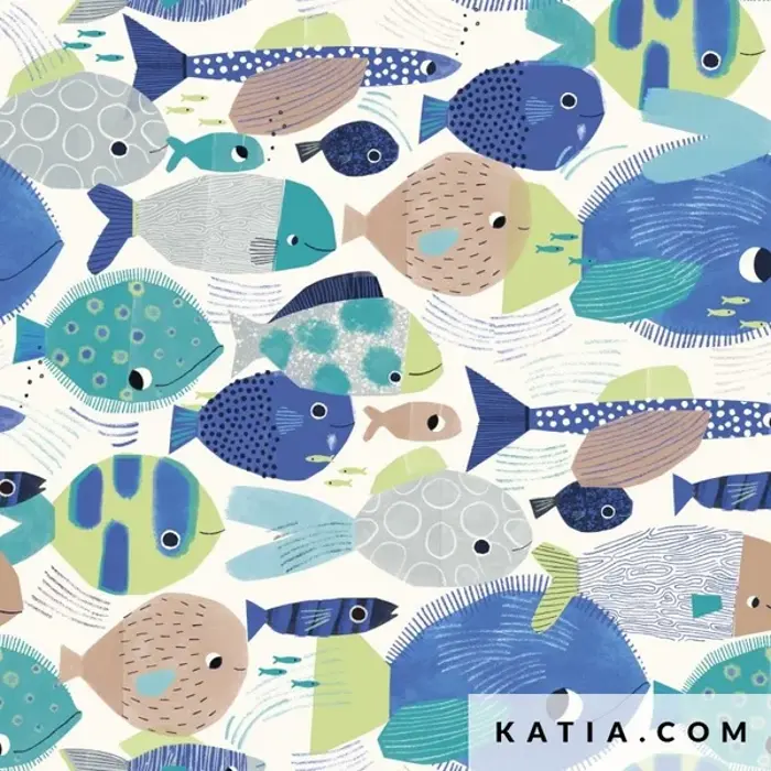 Jersey - Tropical Deep Sea - Katia Fabrics COUPON