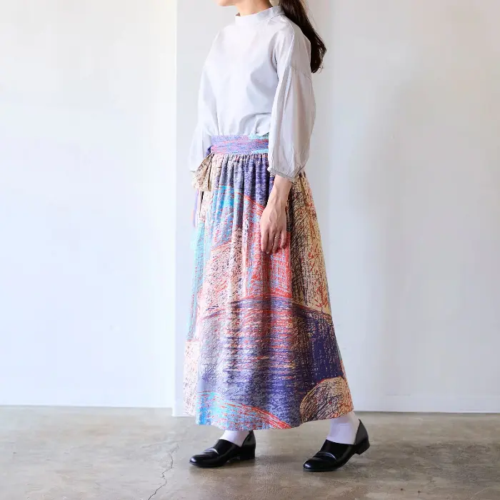 KESHIKI Station City Viyella Beige x Purple –  Cotton - KOKKA - €18.50pm