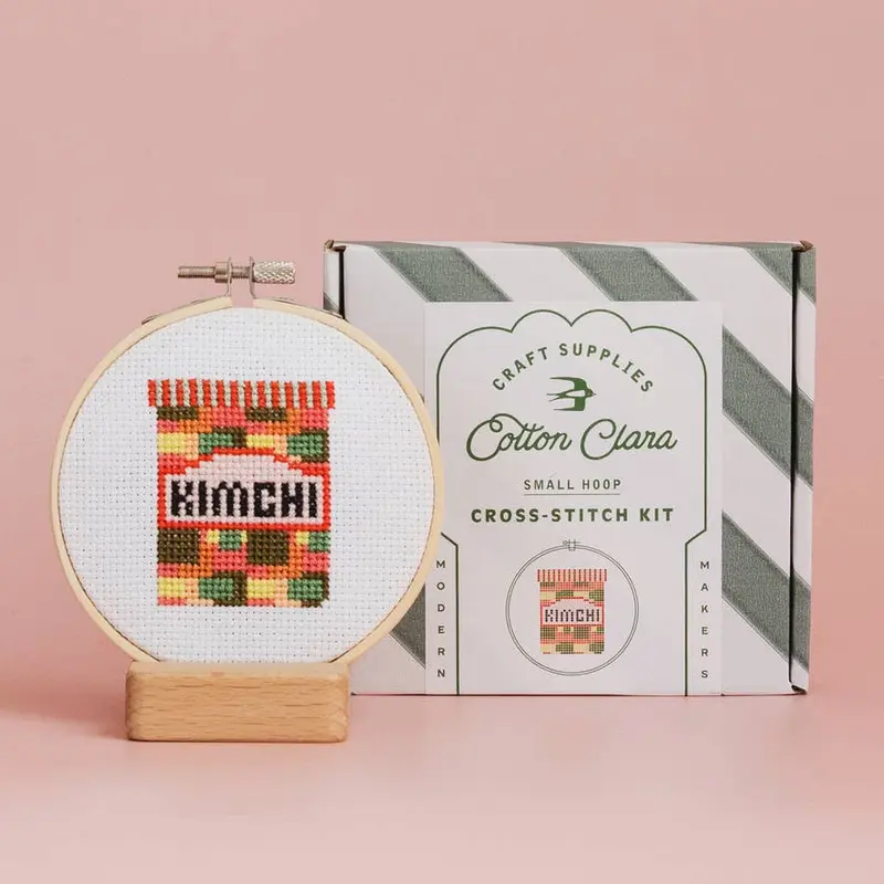 Kimchi Cross Stitch Kit - Cotton Clara Craft Kits & Supplies