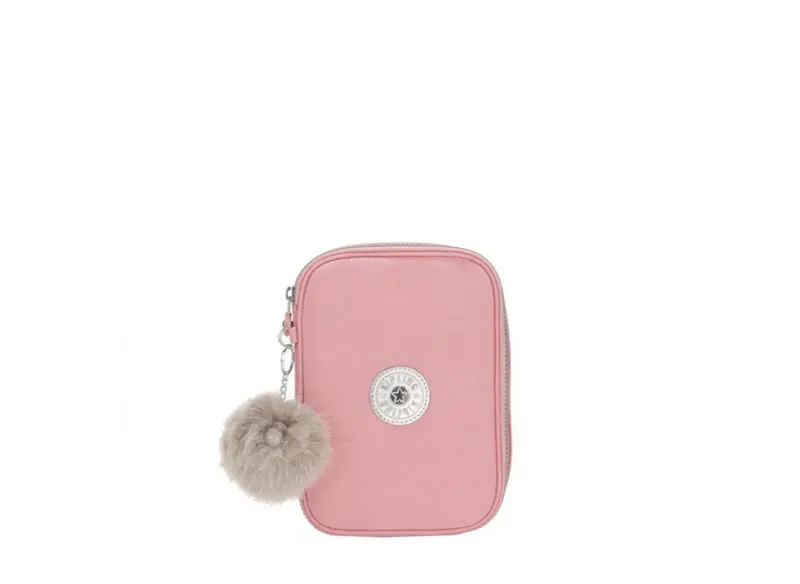 Kipling Pennenetui Pennenzak Pen Pouch Geschikt voor 100 pennen in Rose