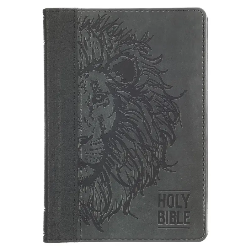 KJV Bible Compact Faux Leather HC Black/Gray