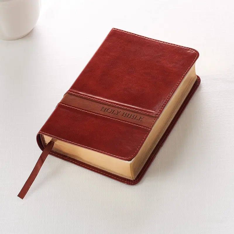 KJV Bible Compact LP Faux Leather Brown Two-tone
