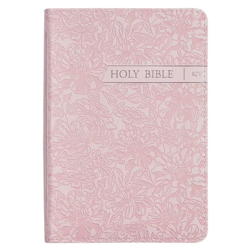 KJV Bible Mini Pocket Faux Leather Pink