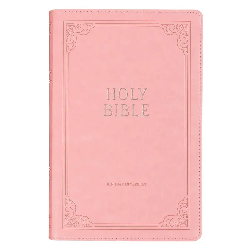 KJV Bible Reader's Edition XL print Faux Leather Pink