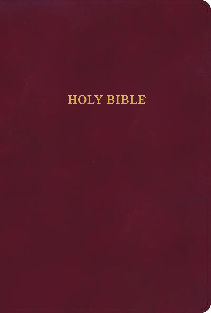 KJV Large Print Thinline Bible-Burgundy LeatherTouch