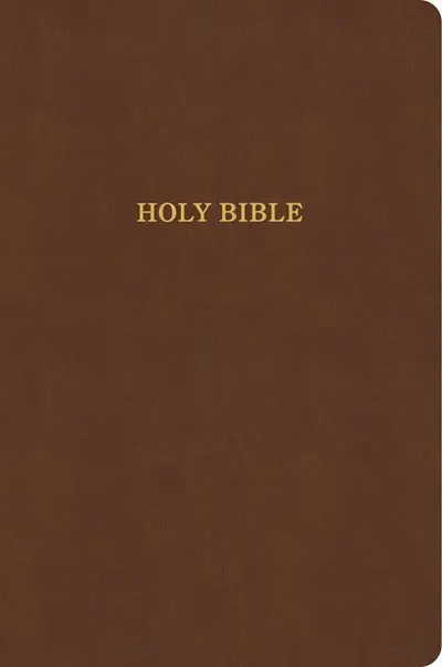 KJV Large Print Thinline Bible (Value Edition)-Brown LeatherTouch