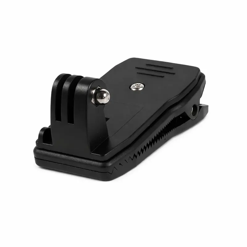 Klem / Knijpklem voor GoPro Action Camera voor Rugzak, Riem of Pet - Zwart