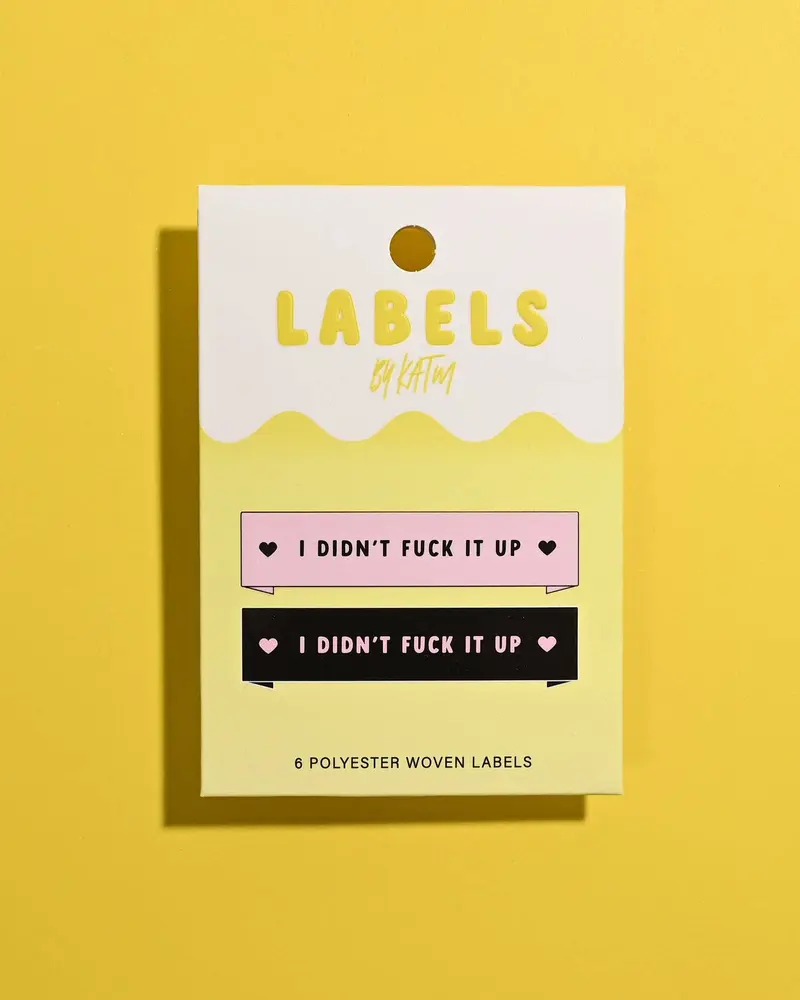 Kylie and The Machine - I Didn't Fuck It Up Woven Labels | Case of 6 units