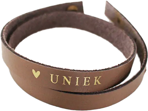 Leren Wikkelarmband Dames - Uniek - Bruin