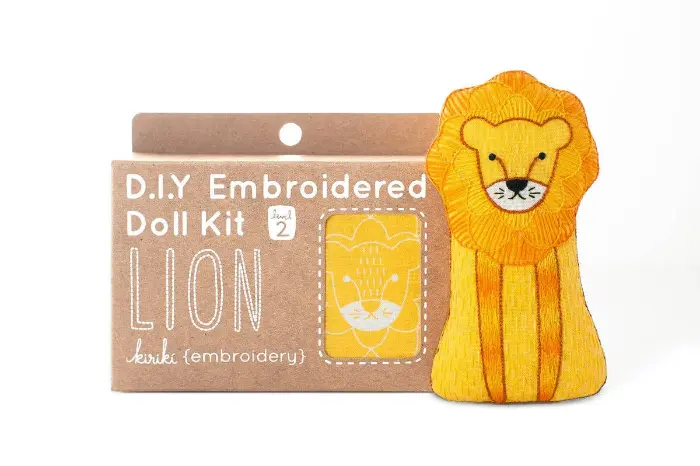 Lion Embroidery Kit - Kiriki Press