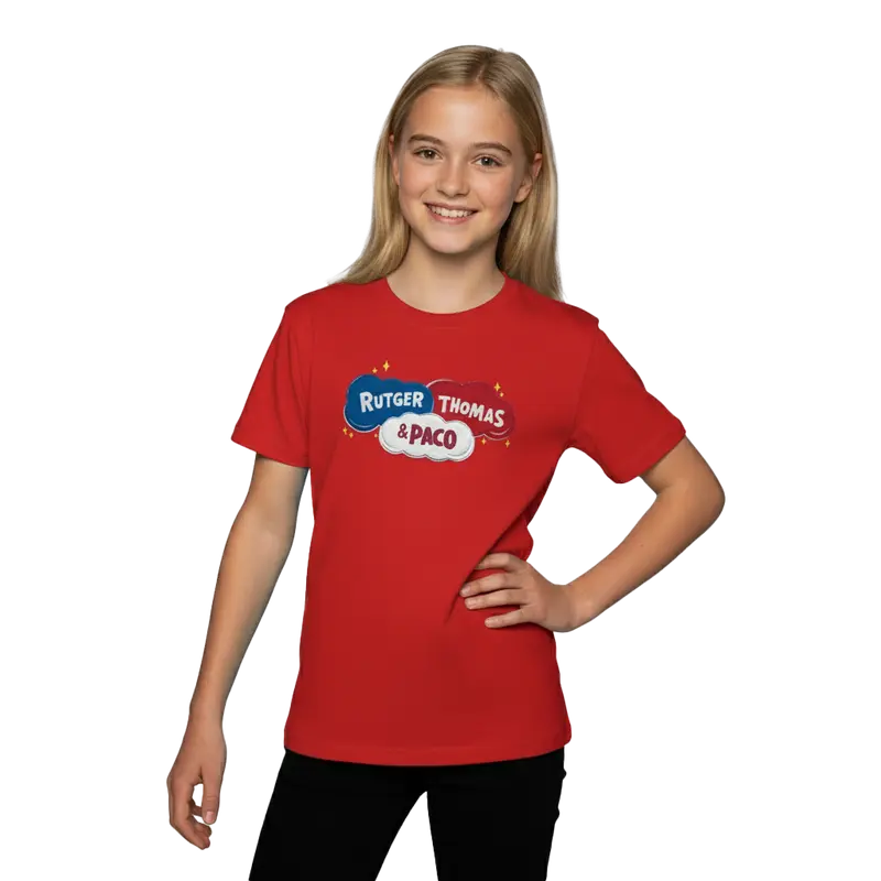 Logo T-Shirt Rood Rutger, Thomas & Paco