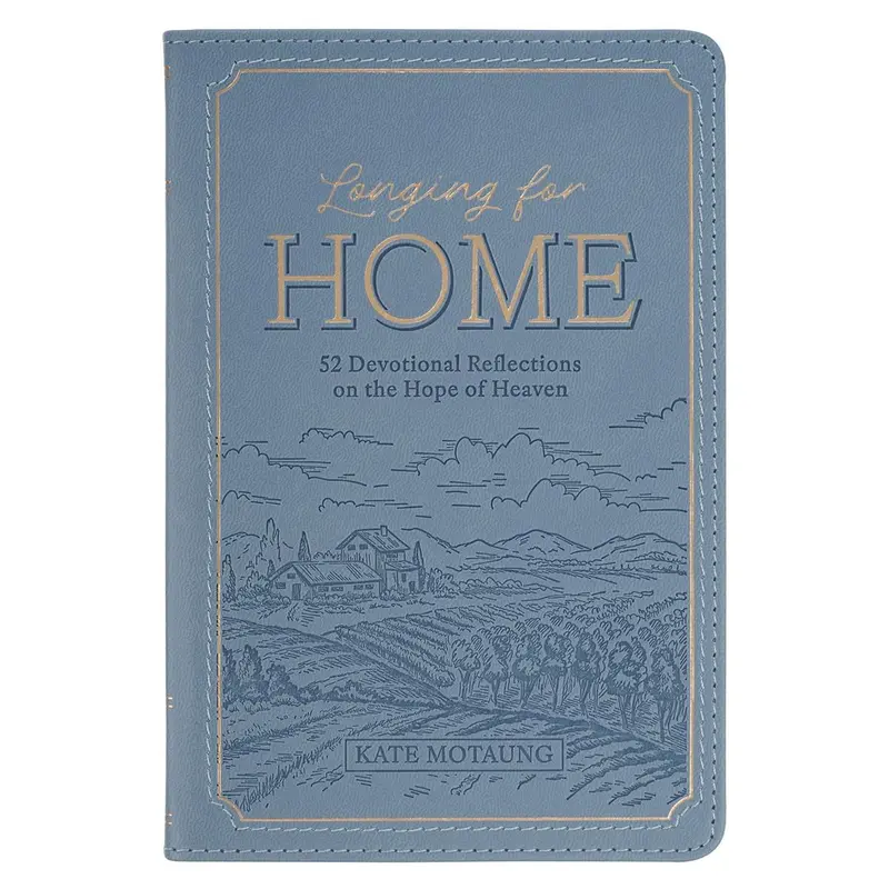 Longing for Home Blue Faux Leather Gift Book