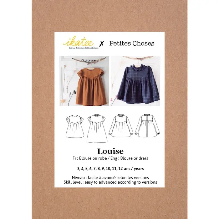 Louise Blouse & Dress size 3-12yrs - Ikatee