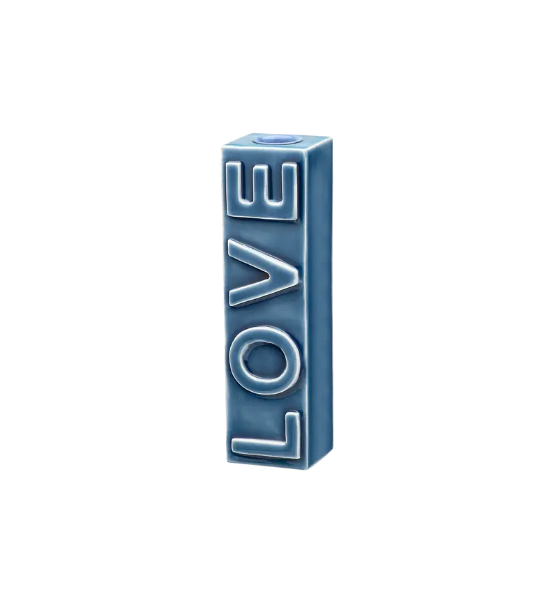 LOVE MIST CANDLE HOLDER - BLUE