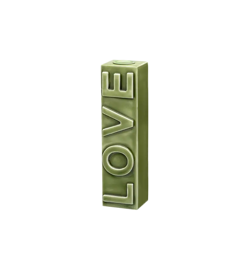 LOVE OLIVE CANDLE HOLDER - GREEN
