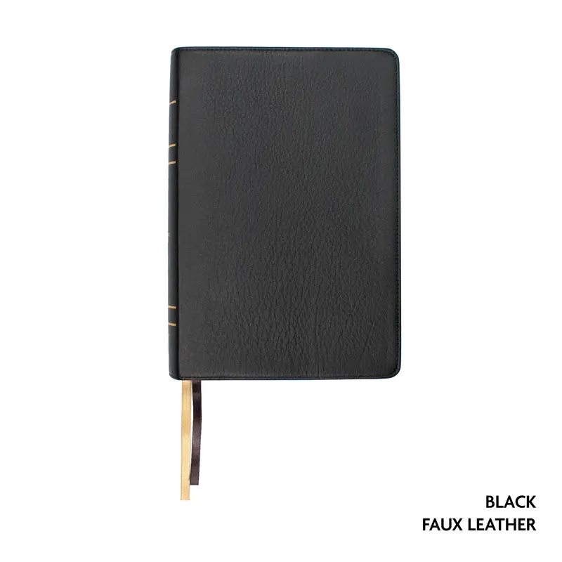 LSB Large Print Wide Margin Bible Paste-Down Binding-Black Faux Leather