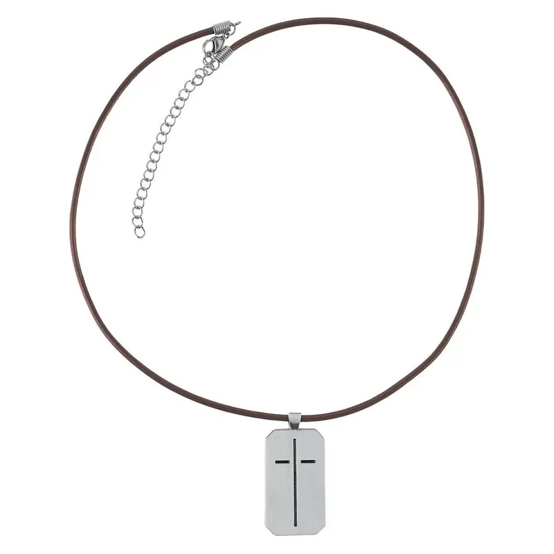 Man of God Silver Metal Men’s Necklace - 1 Timothy 6