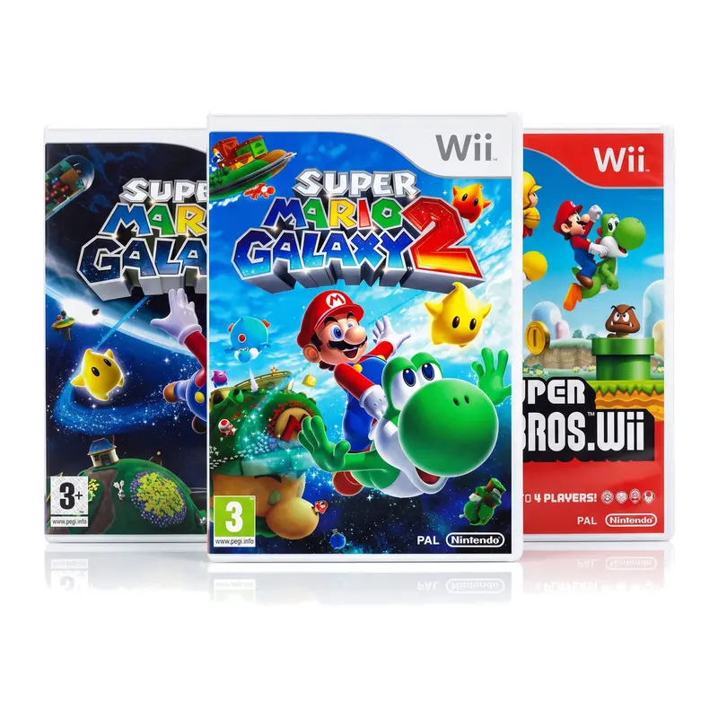 Mario gameset voor Nintendo Wii (Galaxy 1 + 2 en New Super Mario Bros)