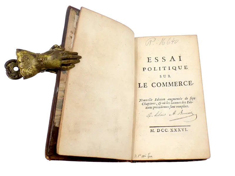 Melon, Essai politique sur le commerce, 1736.