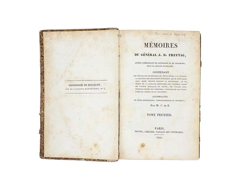 Mémoires du Général J. D. Freytag, 1824