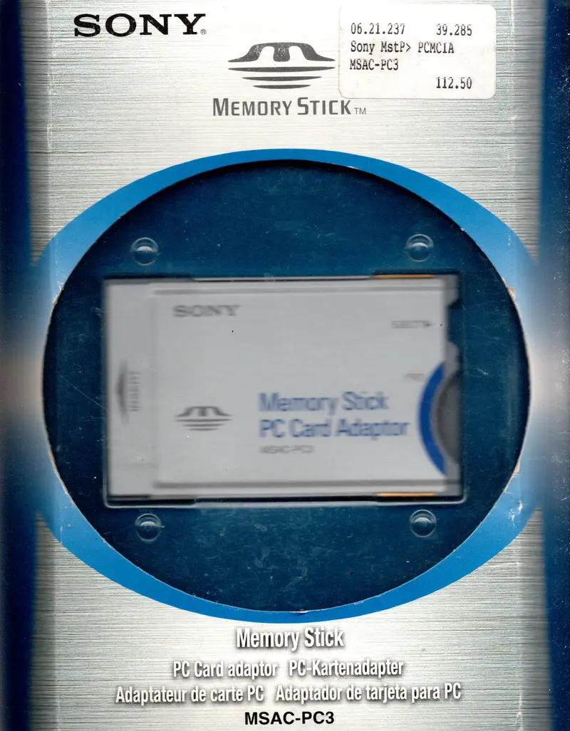 Memory Stick PC Card Adapter - MSAC‑PC3 (Nieuw)