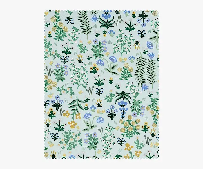 Menagerie Garden Mint Rayon – Camont Fabric by Rifle Paper Co COUPON