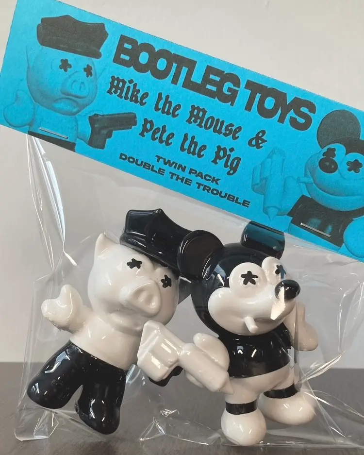 Mike the Mouse & Pete the Pig Collectible * First Edition Twin Pack + Limited A3 Riso Print