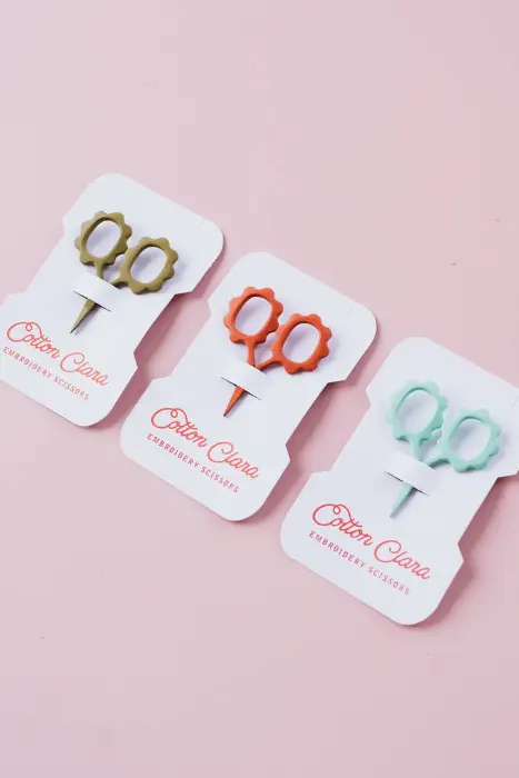 Mini Sunflower Embroidery Scissors - Cotton Clara Craft