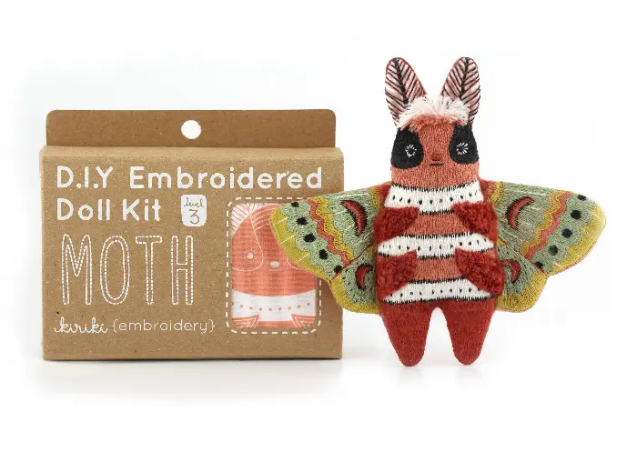 Moth Embroidery Kit - Kiriki Press