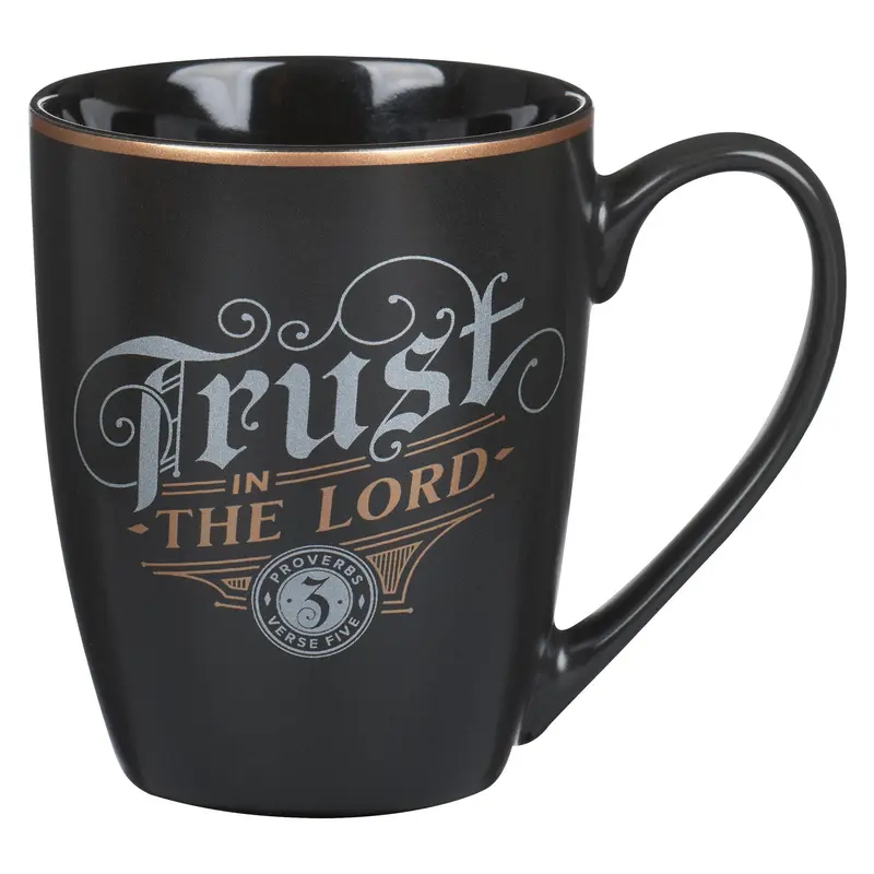 Mug Black Trust in the Lord Prov. 3