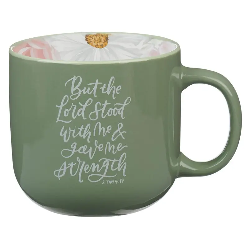 Mug Green The Lord Stood With Me 1 Tim. 4