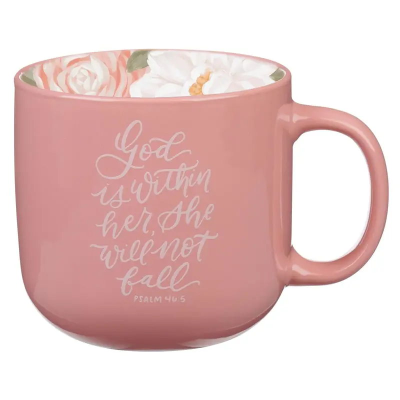 Mug Pink God is Within Her Ps. 46