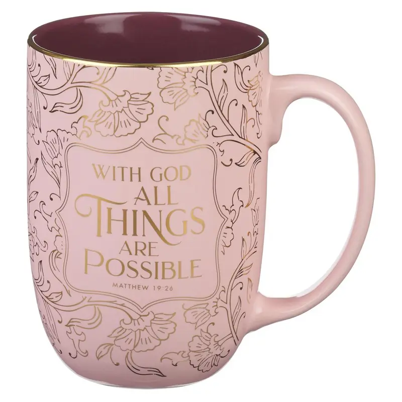 Mug Pink With God Matt 19