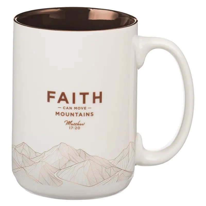 Mug White Faith Mountains Matt. 17