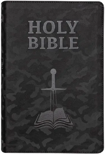 NASB 95 Children's Edition-Midnight Black Camo Faux Leather Indexed