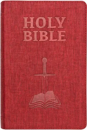 NASB 95 Children's Edition-Sunset Red Faux Leather Indexed